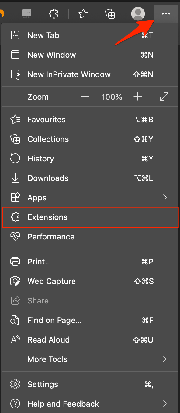 Bing Not Working on Edge Browser: Here's How to Fix it! 7 Menu and Extensions Edge