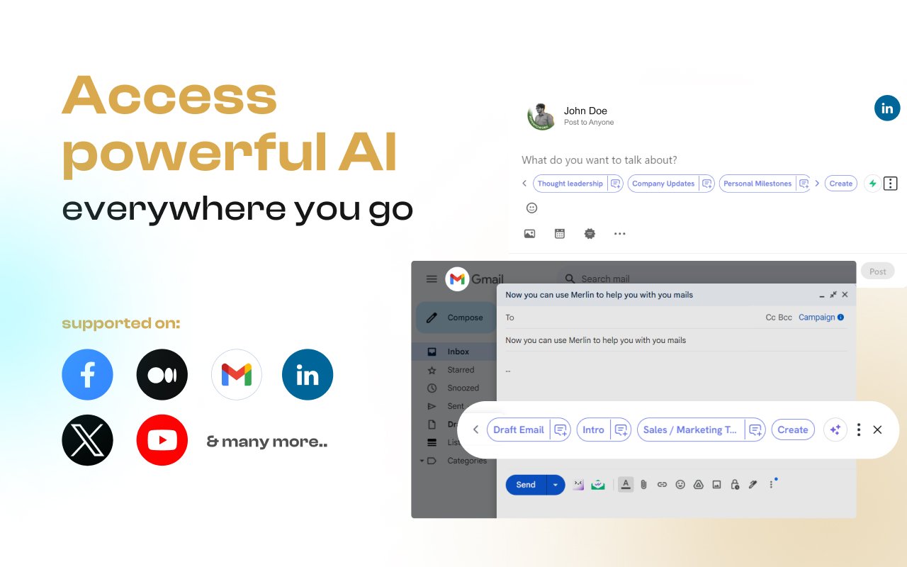 How to Use AI Agents On Chrome? 4 Merlin - Ask AI to Research, Write & Review