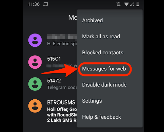 Android Messages Web Login: get notified instantly on your computer 3 Messages for Web Android Phone