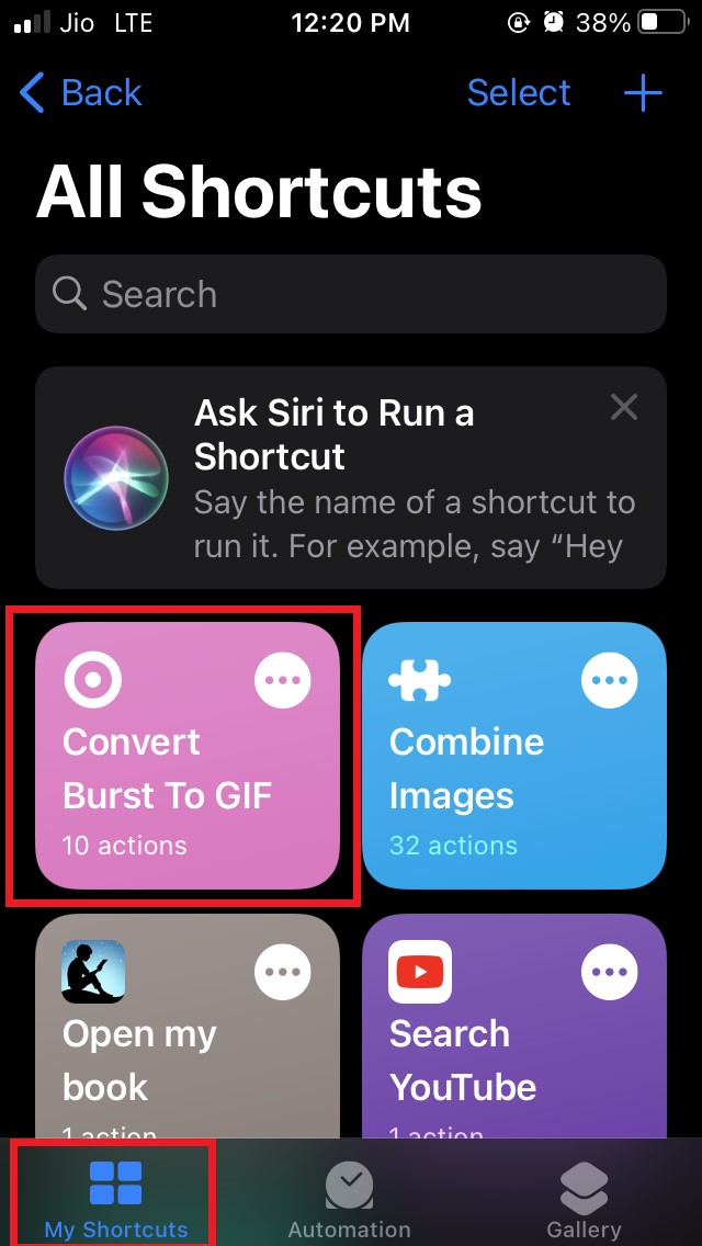 My Shortcuts