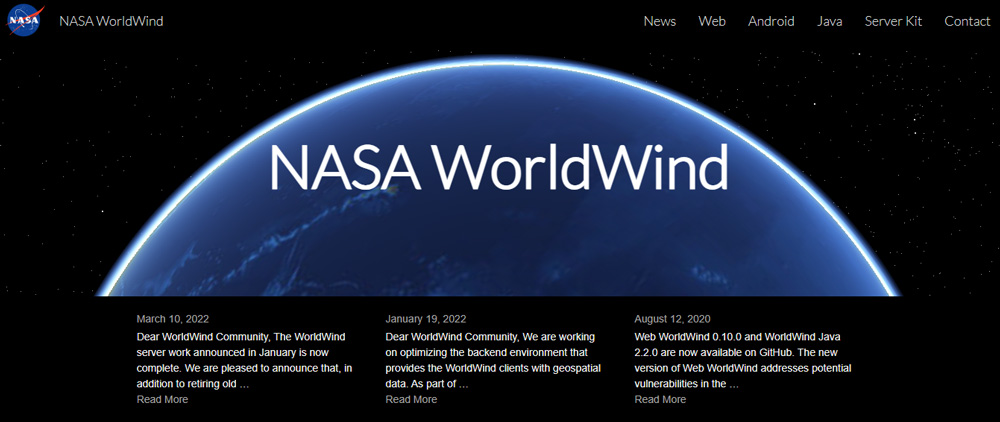 10 Best Google Earth Alternatives 8 NASA World Wind