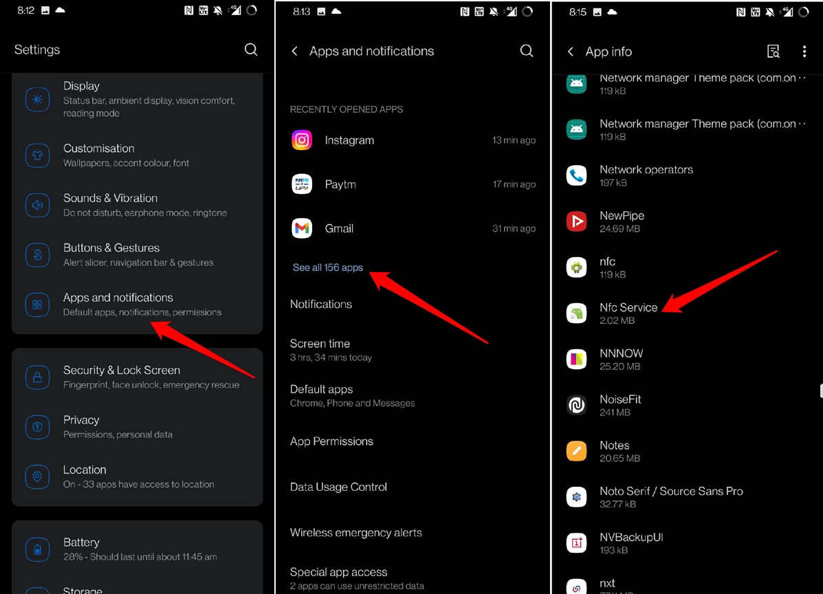 NFC service Android
