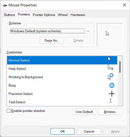 How to Fix Mouse Pointer or Cursor Freezes on Windows 11? 11 Navigate to “Pointers” and tap on “Use Default”