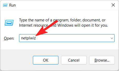Netplwiz command