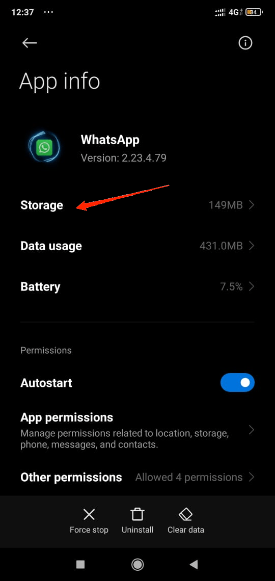 What is 'Waiting for this Message on WhatsApp Web' and How to Fix it? 5 Next, tap on the Storage option