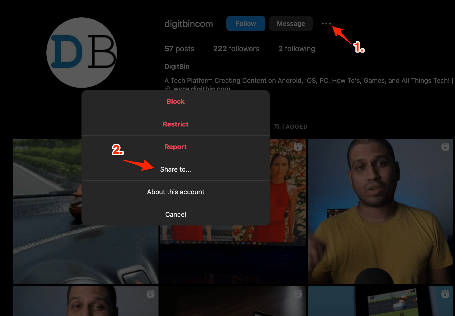 Instagram IP Address Locator: IP Lookup and Location Tracker 5 Next, copy the profile's URL