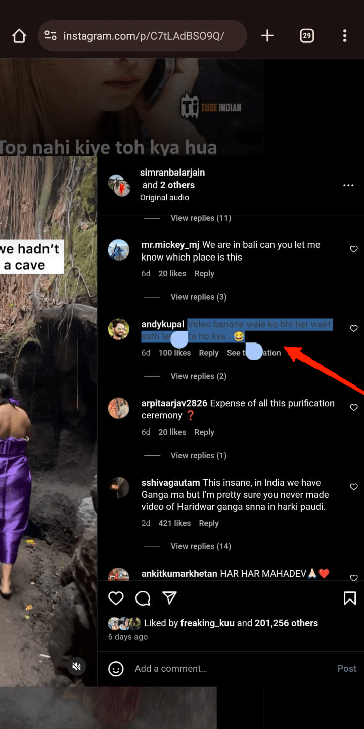 How to Copy Instagram Comments 8 Now, open the post and find the specific comment.