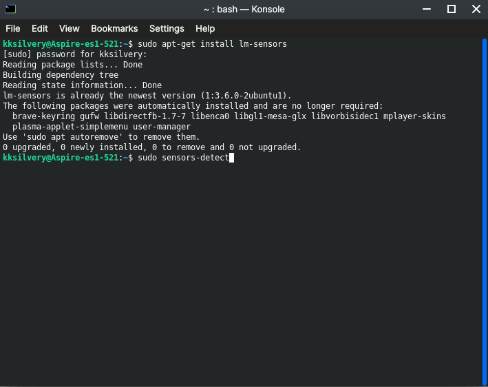 How to Check CPU and Hardware Temperature in Linux? 5 Now__type_“sudo_sensors-detect”_to_let_the_tool_check_what_sensors_are_present_in_the_machine