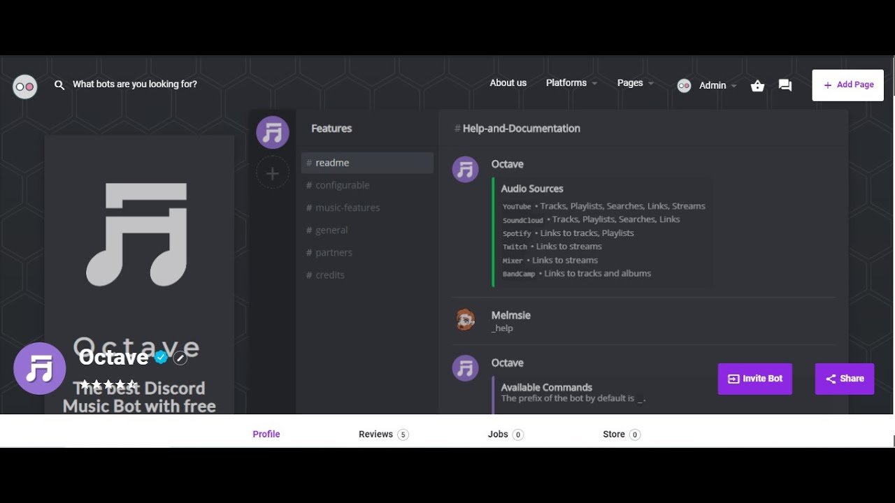 Top Best Discord Music Bots 6 Octave
