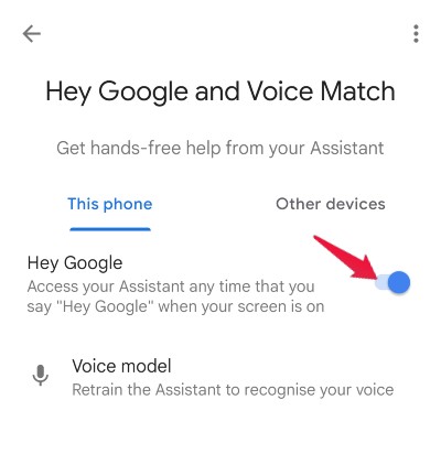 How to Use Google Assistant with Screen Locked? 10 Ok Google and click on Voice Model