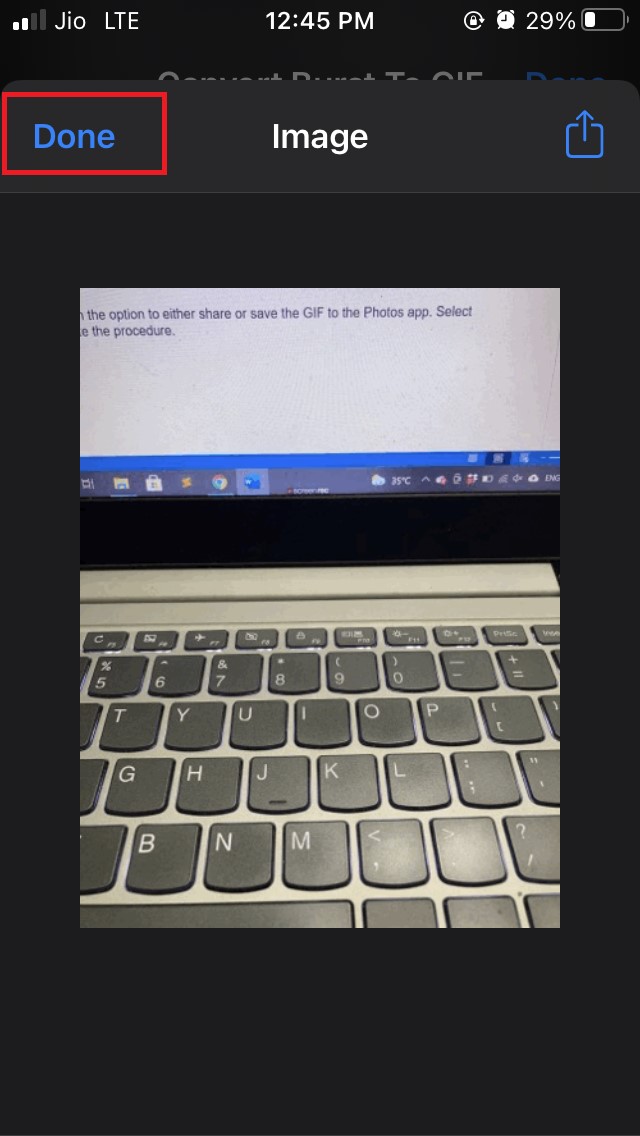 Once Done GIF is created