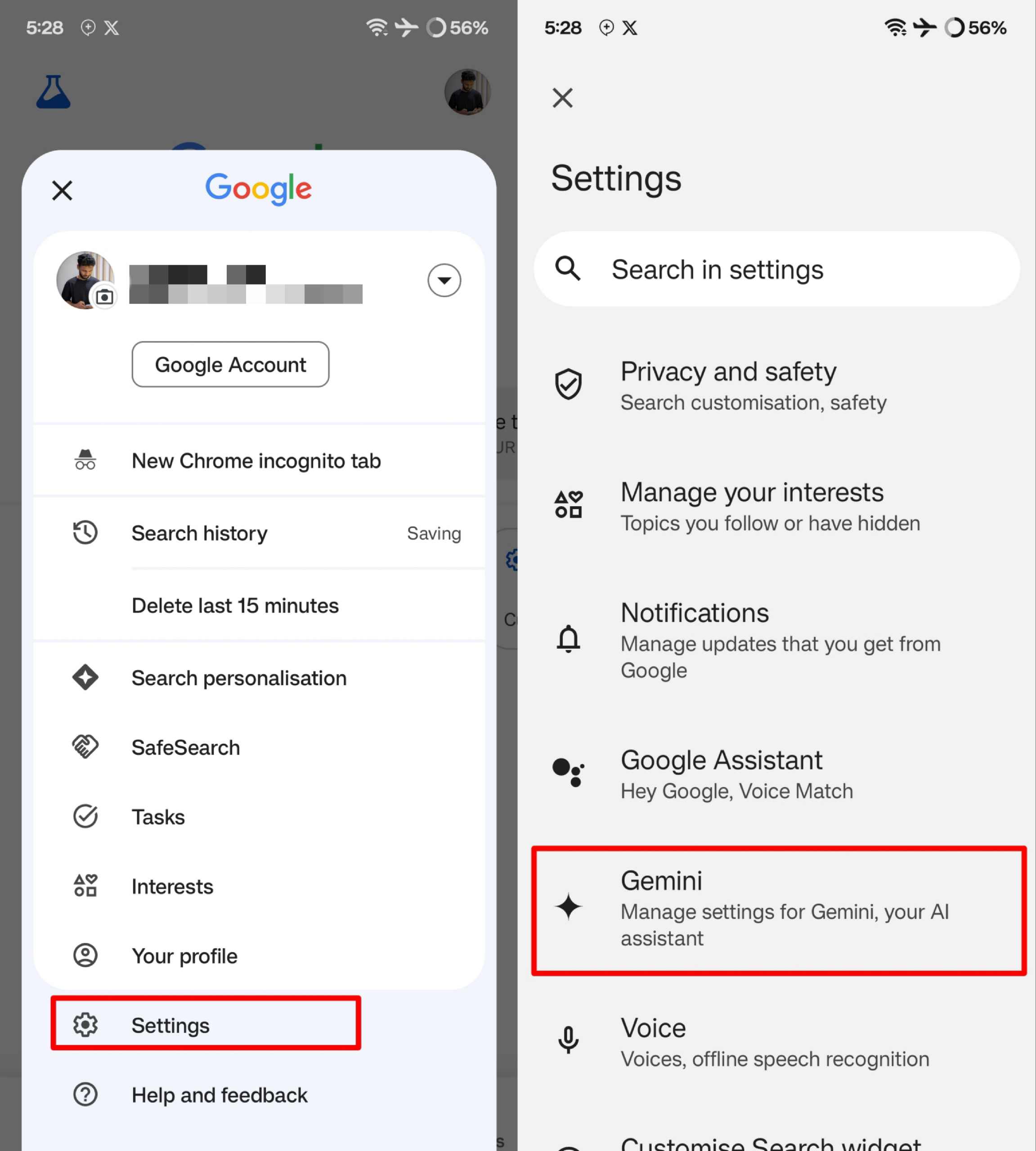 How to Switch Back to Google Assistant from Gemini 4 Open Gemini Settings