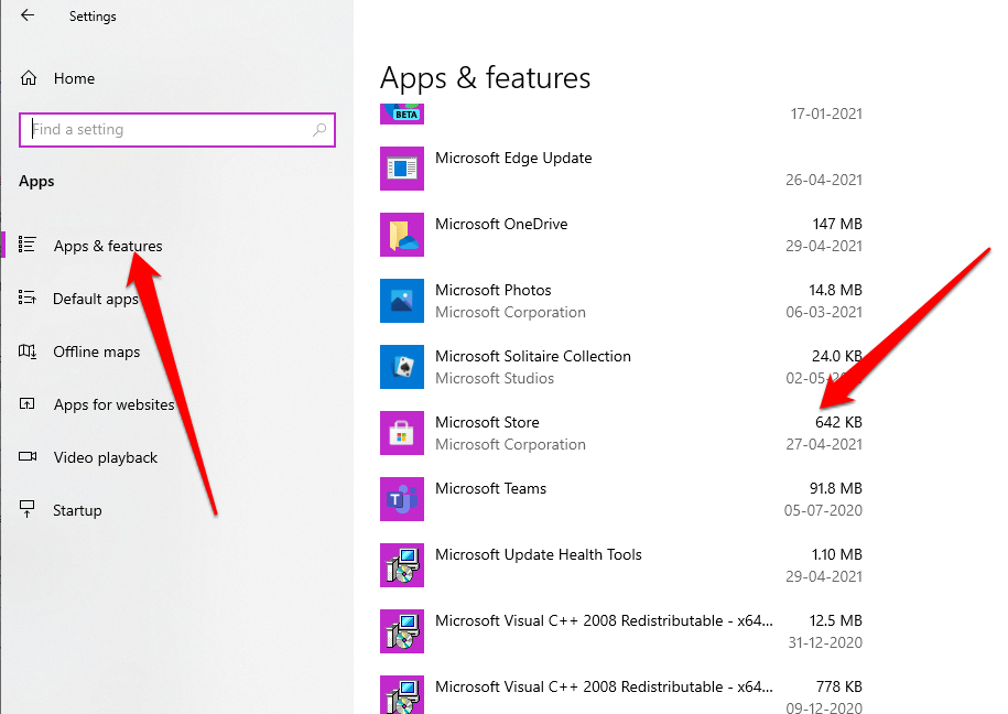 Fix Error Code 0x80072ee7 Microsoft Store 12 Open Microsoft Stor in Apps and Features