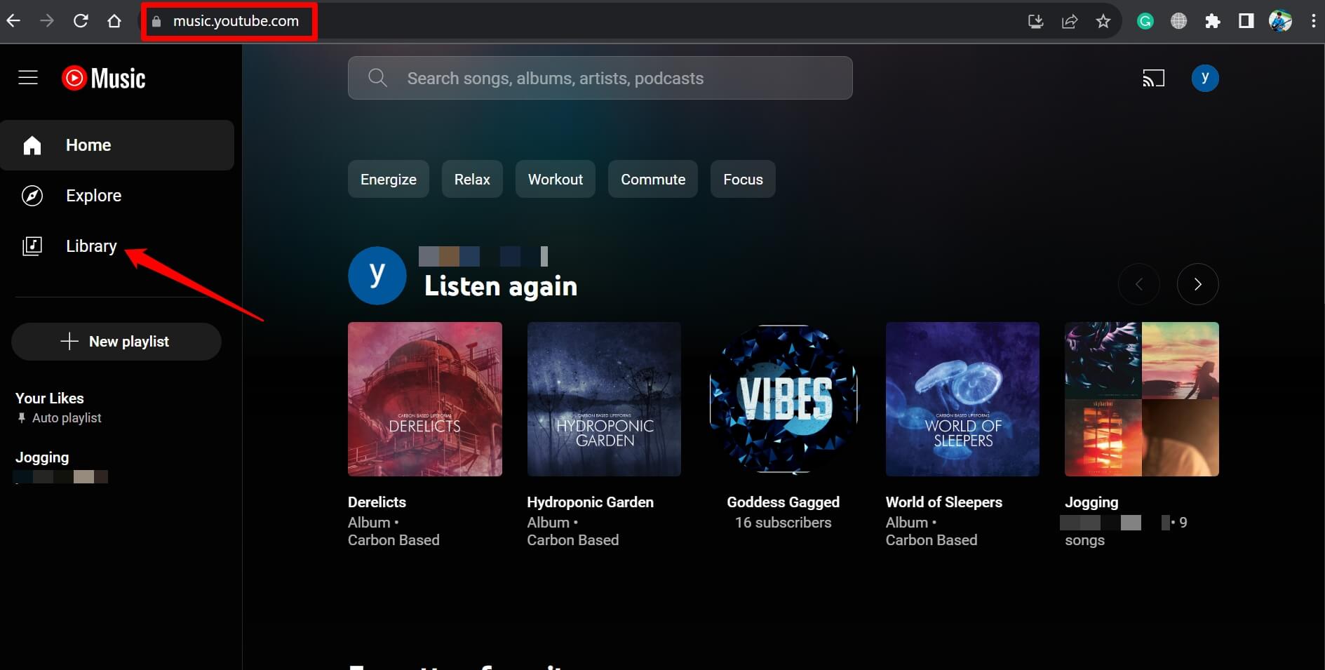 How to View and Delete YouTube Music History? 2 Open YouTube library