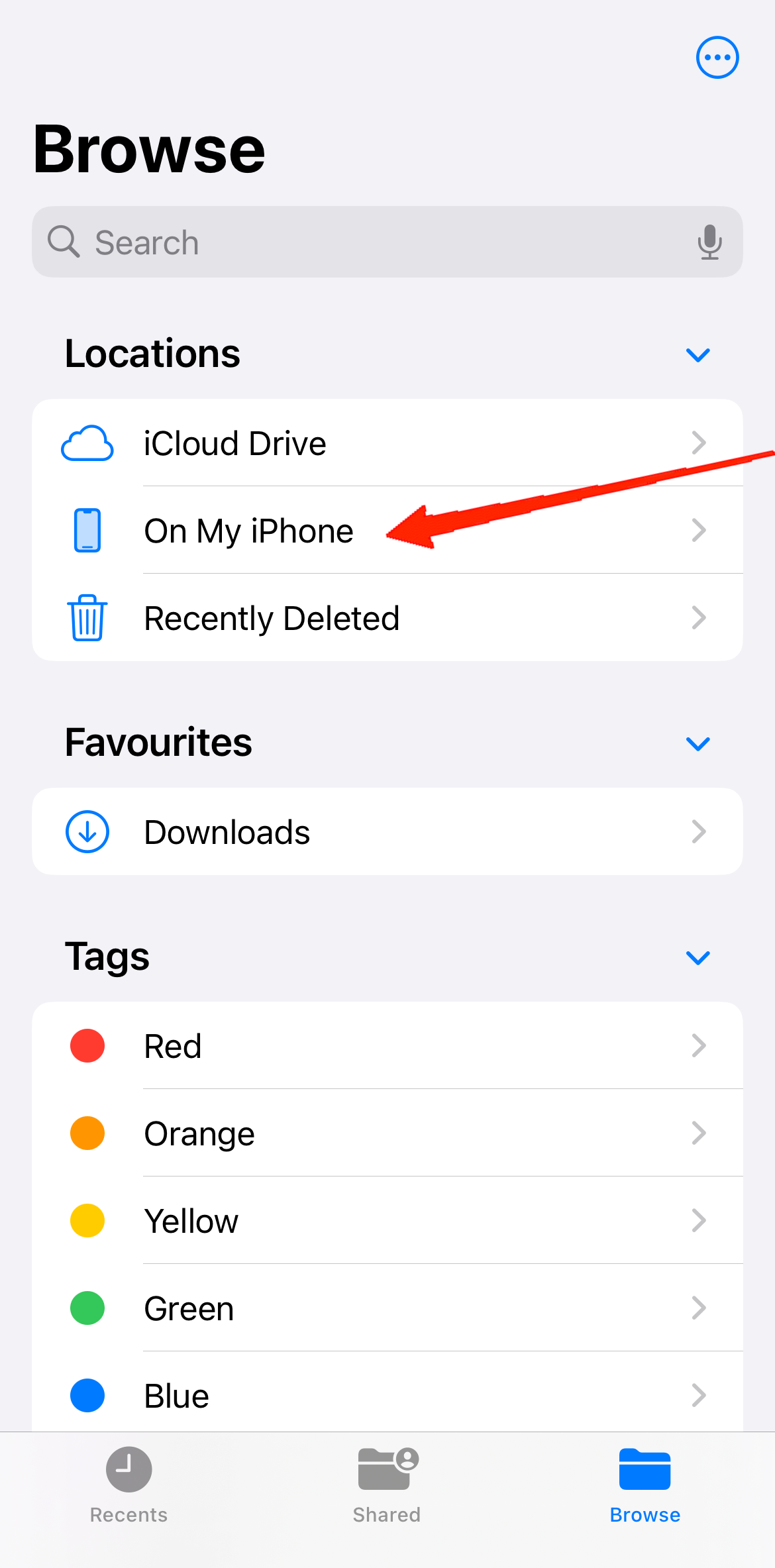 How to Find Files You Downloaded on iPhone 5 Open the Files app and navigate to the On My iPhone Section.