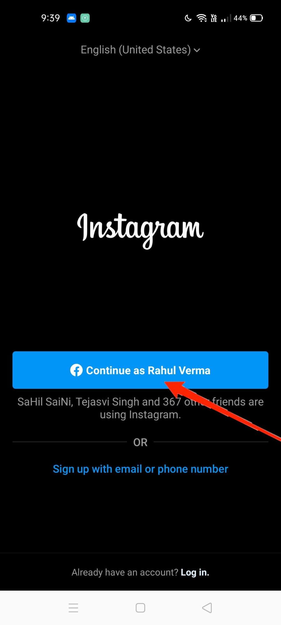 Open the Instagram app on your smartphone