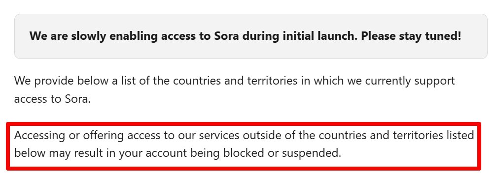 How to Fix Sora AI isn't Available in Your Country Error? 6 OpenAI sora supported countries