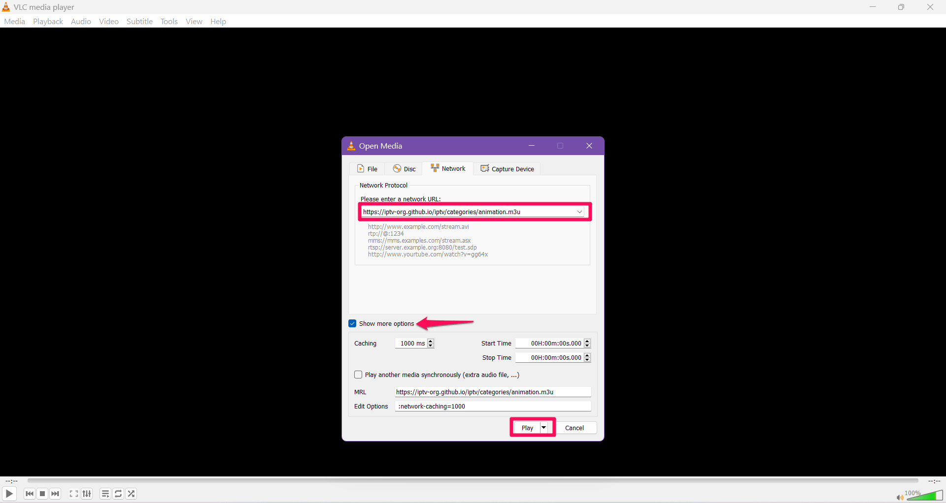 How to Set Up IPTV on VLC Media Player 6 Input the m3u link and click on the play button