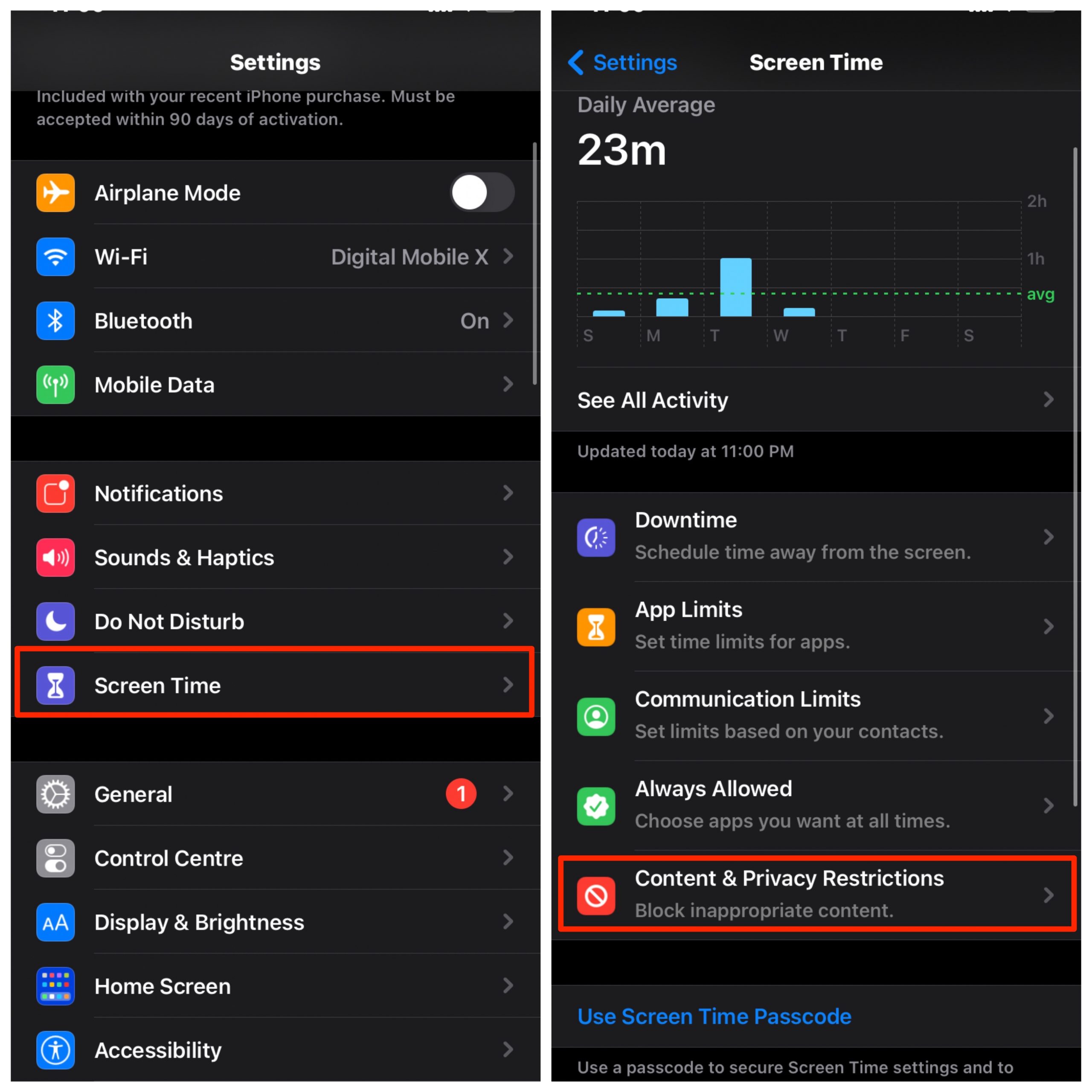 How to Fix 'Account Not in This Store' App Store Error? 3 Open Settings, Screen Time and Open Content & Privact Restrictions