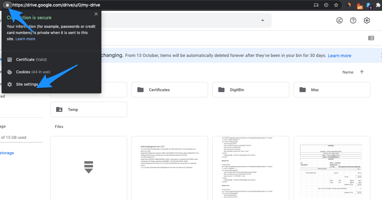 Files or Folders Not Showing in Google Drive | G-Drive Files Missing 3 Open_Site_Settings