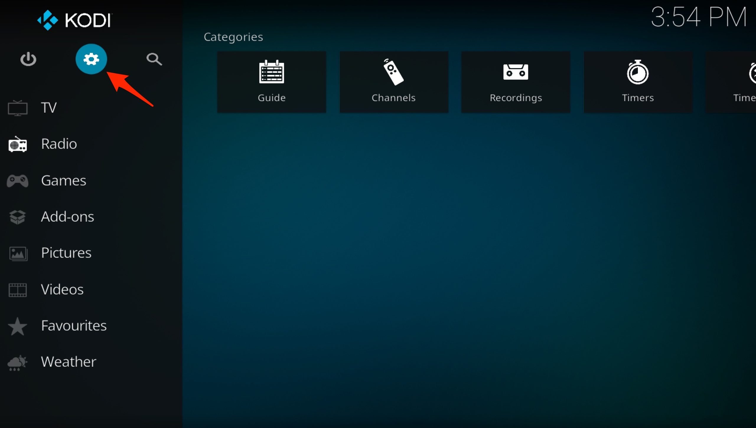 Open the Settings gear icon