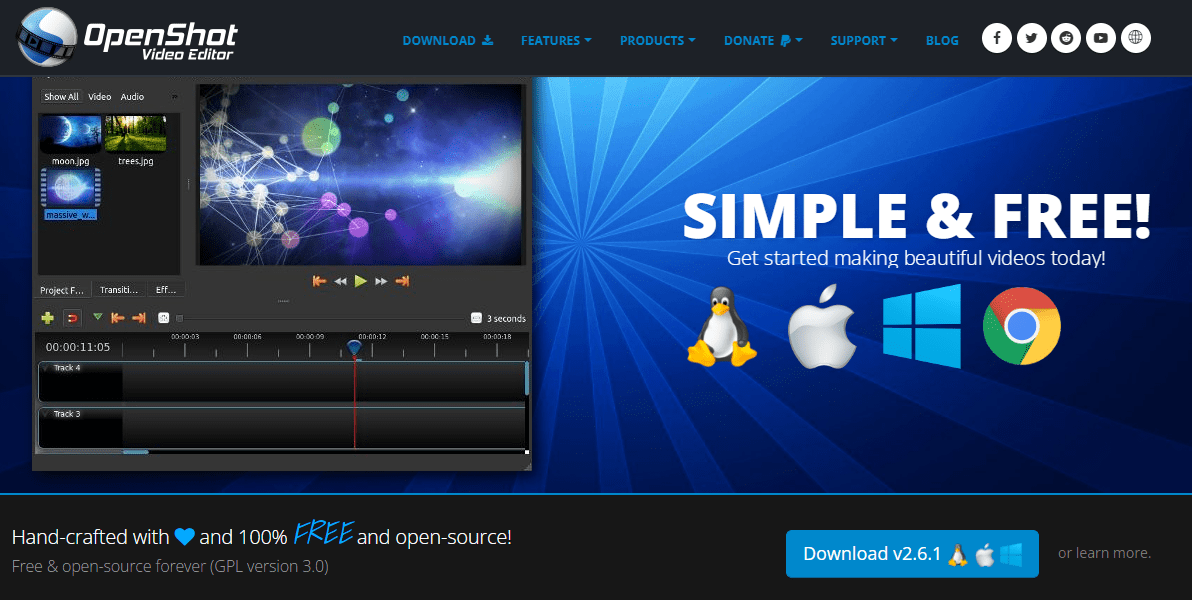 5 Best Free Video Editor Apps for PC Without Watermark 3 Openshot-min