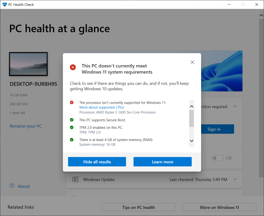 FIX: (VAN9001) This Build of Vanguard Requires TPM Version 2.0 in Windows 11 4 Windows PC Health Stats