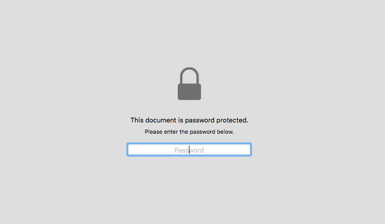 Change or encrypt PDF file in Mac OS without software, but how? 2 Encrypt PDF Password Protected File Preview