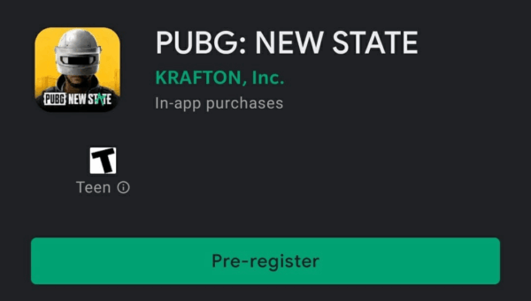 PUBG: New State Pre-Registration India