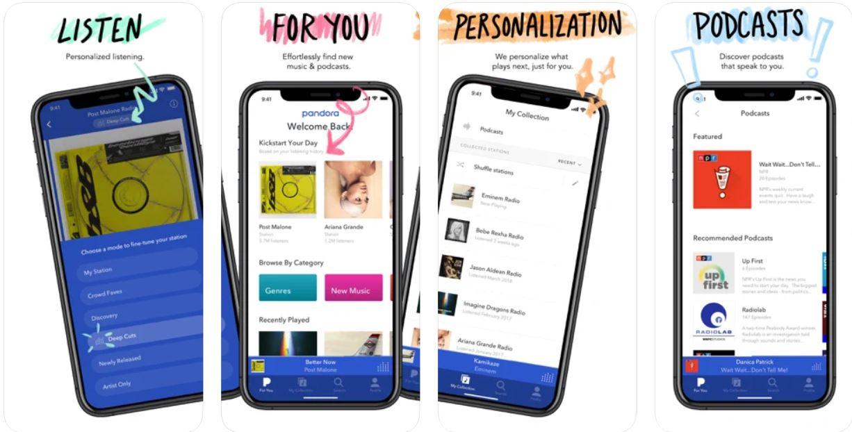 Top Best Music Apps for iPhone 6 Pandora