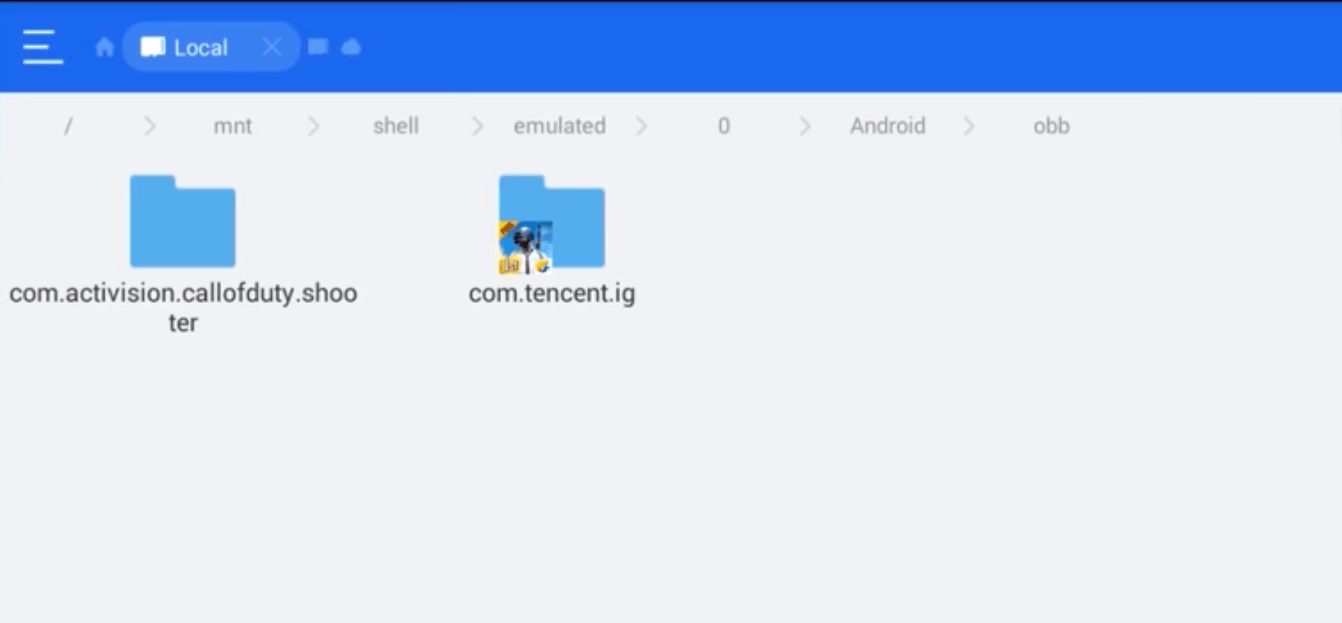 Download Call of Duty Mobile on Windows PC with TGB Gameloop Emulator 8 Paste Obb on the Android TGB