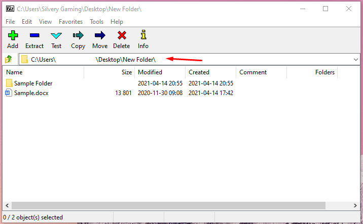 Fix Zip Error - File Not Found or No Read Permission on Windows PC 9 Paste the copied location in the 7-Zip program