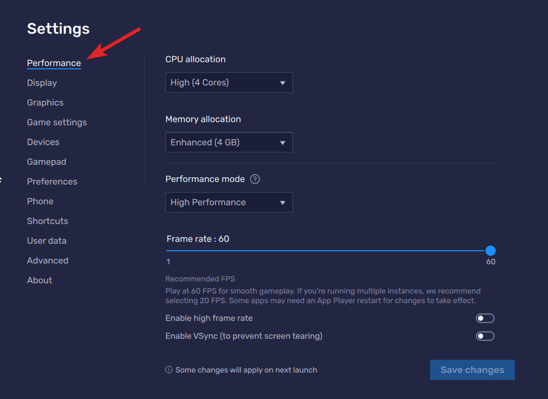 How to Install and Use BlueStacks on Windows 11? 16 Performance mode of BlueStacks app
