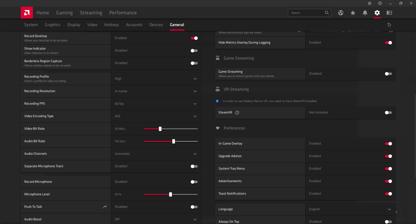 How to Use AMD Relive to Record Screen on PC? 6 Play around with the settings