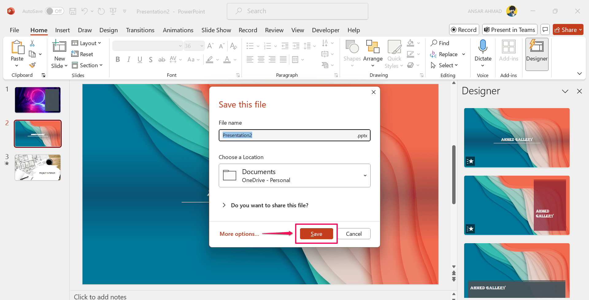 How to Fix 'An Error Occurred while PowerPoint was Saving the File' 8 Press the Ctrl + S key to save the file