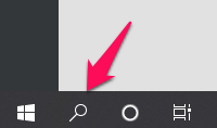 Press the Search icon located at the taskbar
