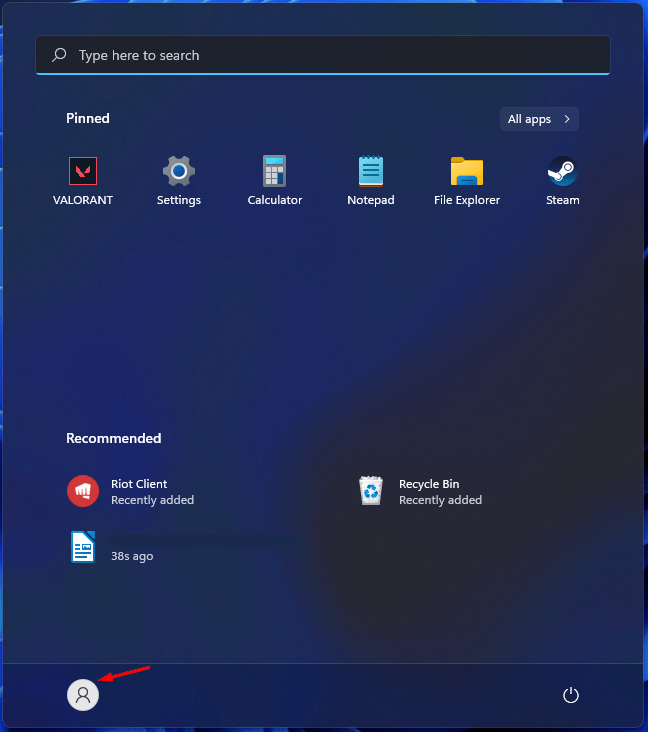 Press the “Start” key and click on the “Settings” icon