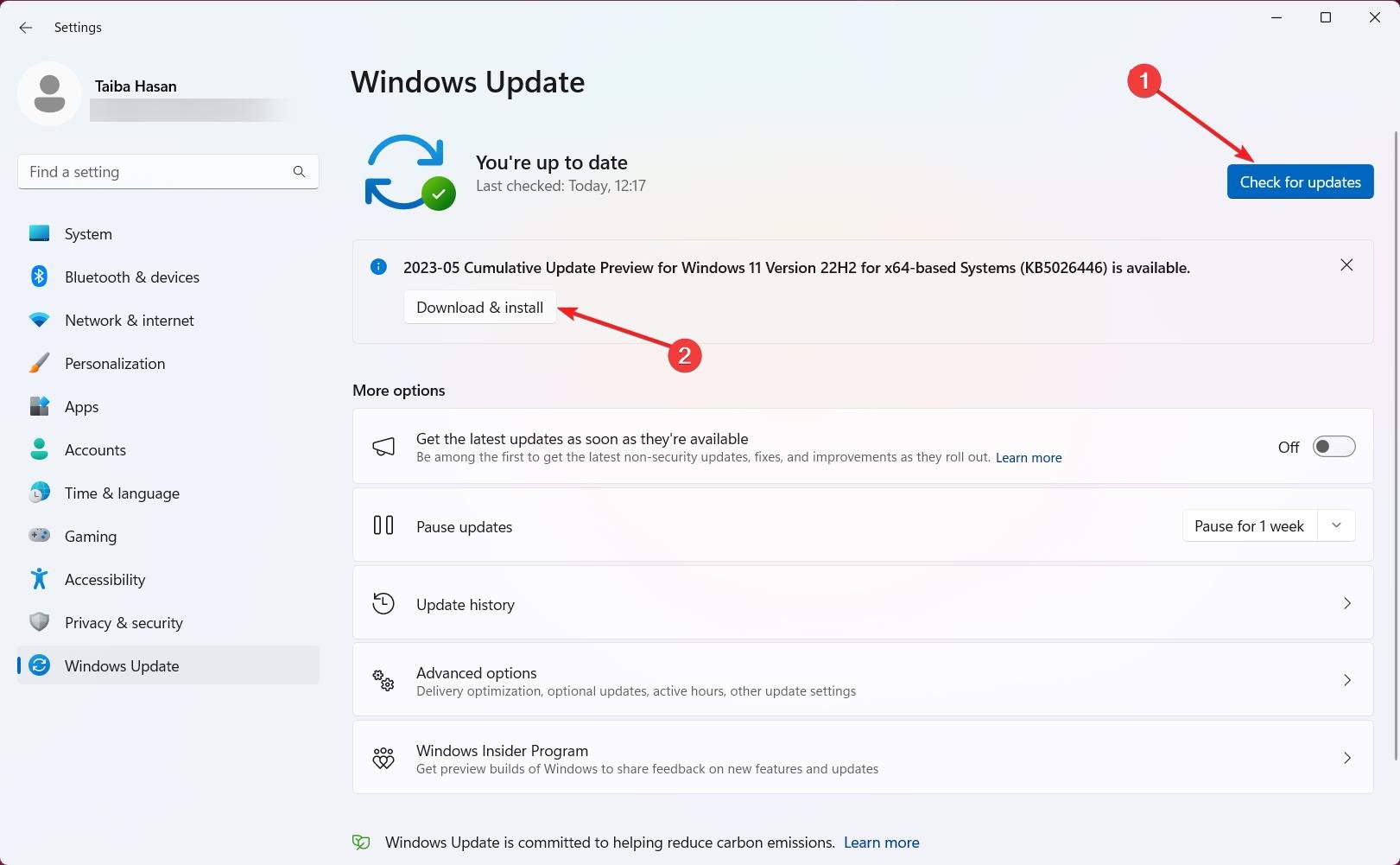 How to Fix Windows 11 Lock Screen in Another Language 20 Press the check for updates button