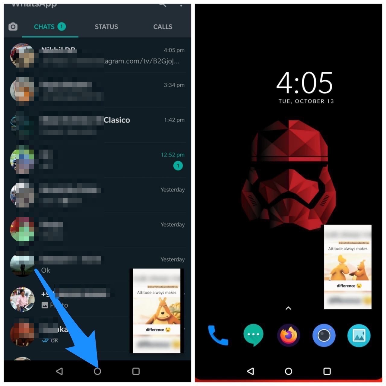 How to Enable PiP Mode for Instagram? 5 Press Home Button for PiP