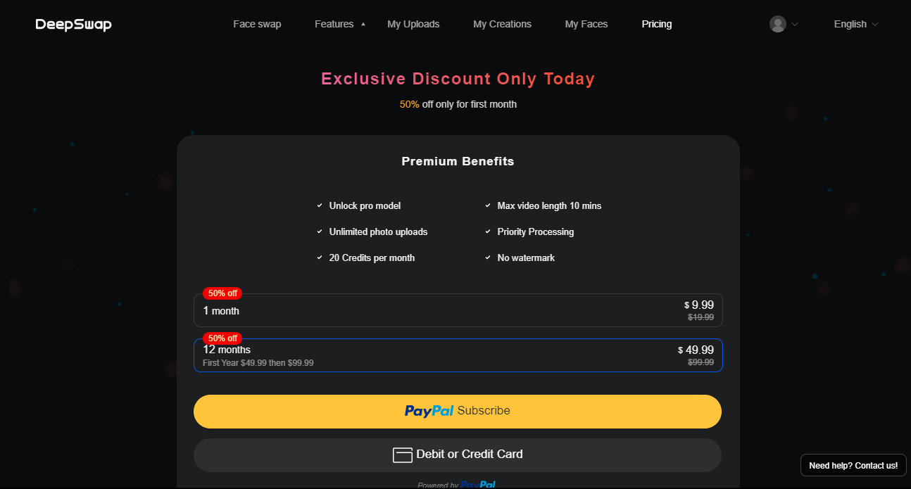 DeepSwap.ai: Everything You Need to Know 12 Pricing