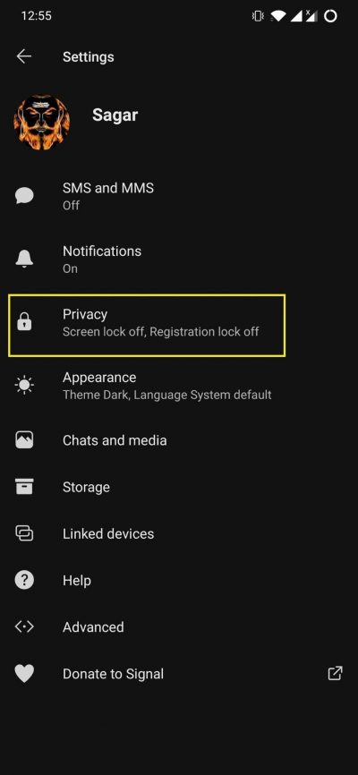 Fix 'Couldn't Capture Screenshot' Signal Messenger 4 Privacy Option in Settings