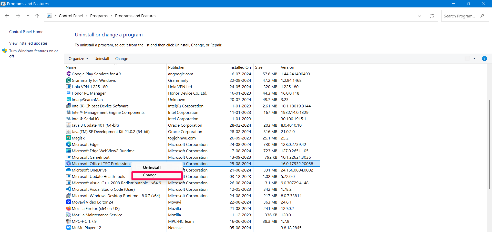 5 Easy Ways to Repair a Corrupted Excel File on Windows 11 15 Right-click on the Microsoft 365 app and click Change