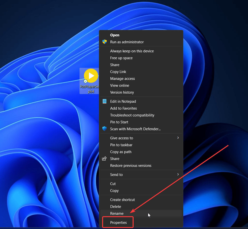 How to Fix if App Can't Run on your PC in Windows 11 3 Properties
