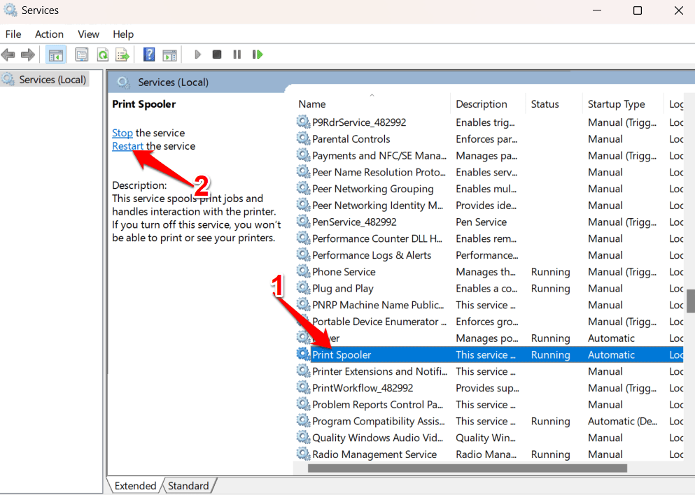 How to Fix Unable to Connect to Printer Error on Windows 11? 7 restart