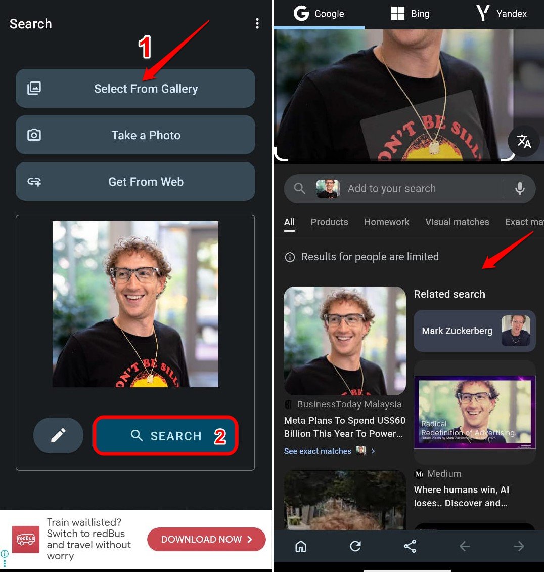 Facebook Reverse Image Search: Find Profile from a Picture 7 RIS App