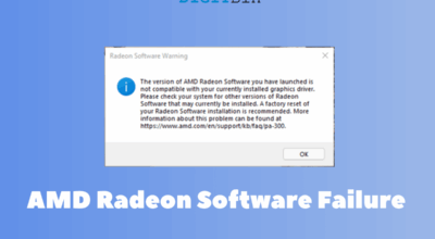 Radeon Software Warning