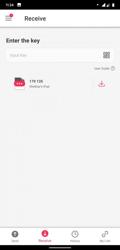 Receive Files on Android