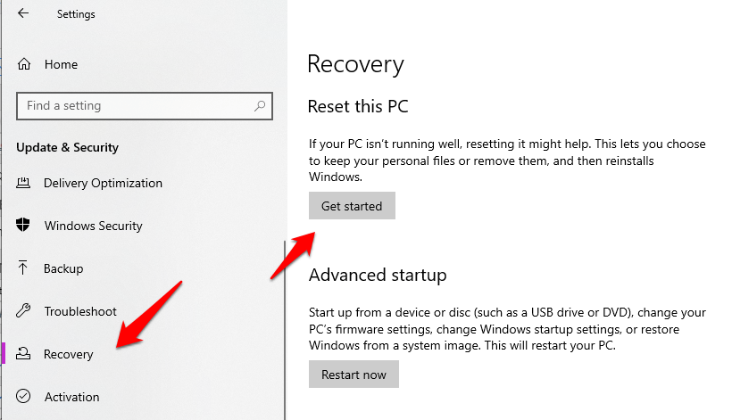 Fix Windows Store Missing in Windows 10 28 Recovery to Reset PC