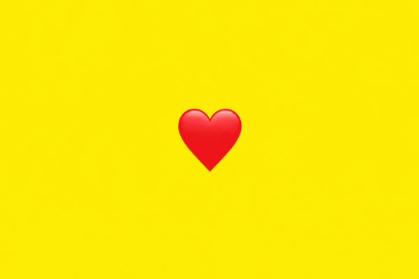 Red heart on Snapchat