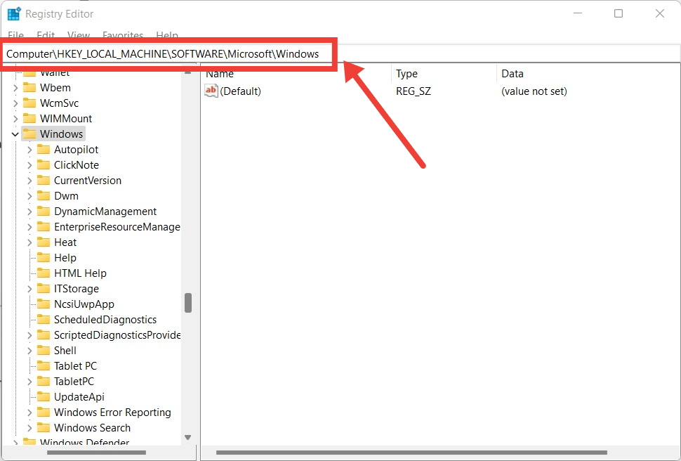 Registry Editor